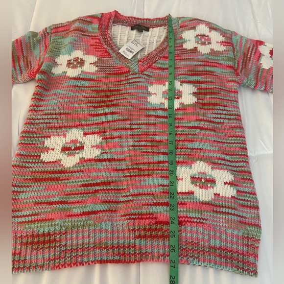 NWT⭐️SUZANNE BETRO🌸CHUNKY KNIT COLORFUL SWEATER 🌼SIZE S/M - Picture 3 of 9